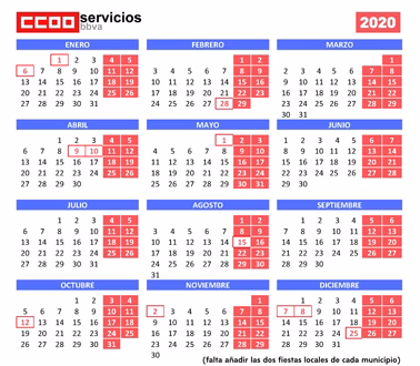 Calendario Laboral 2020