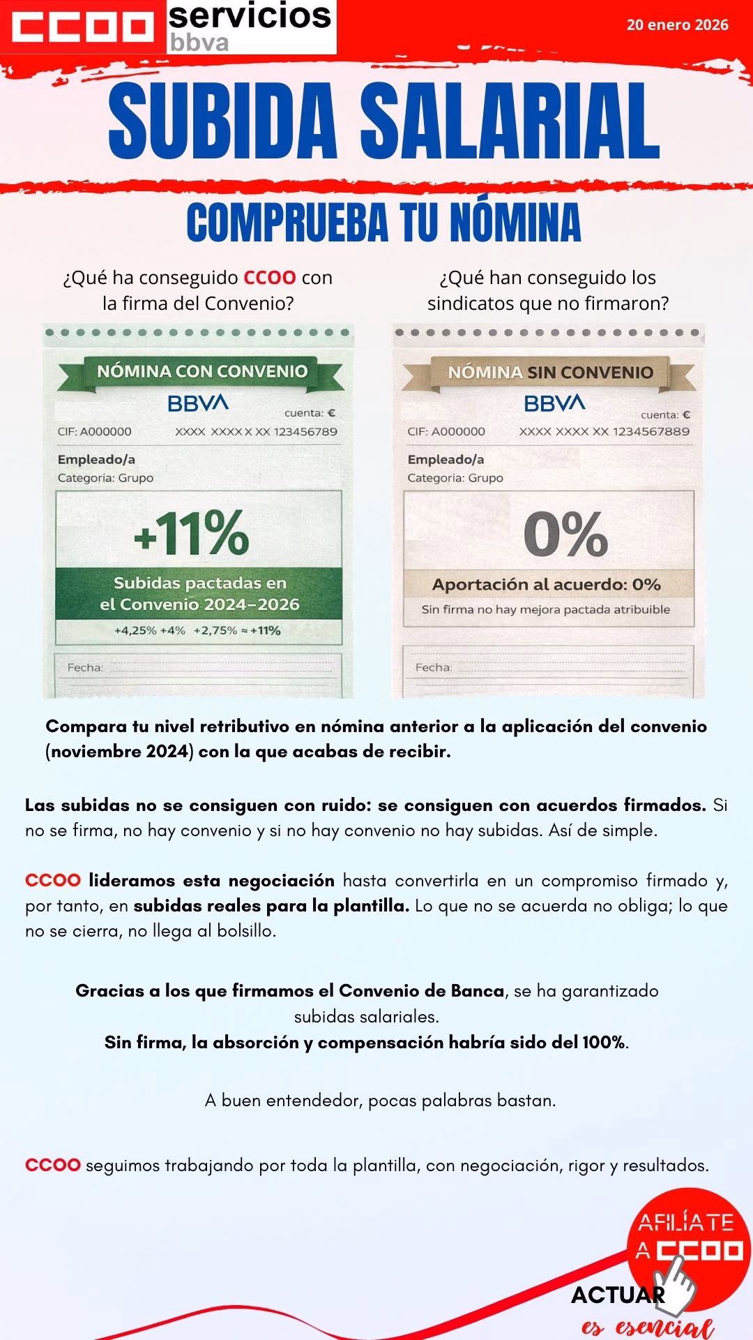 Subida Salarial Convenio